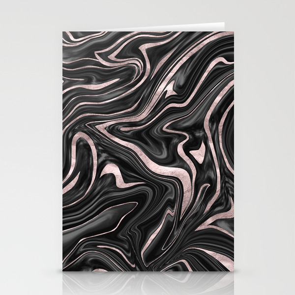 Black Gray White Rose Gold Marble 1 Decor Art Society6