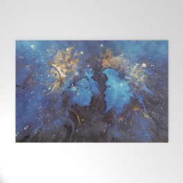 Nebula Lovers - Large Watercolor Welcome Mat