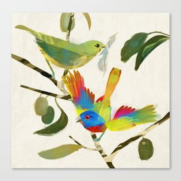 Painted Buntings Canvas Print