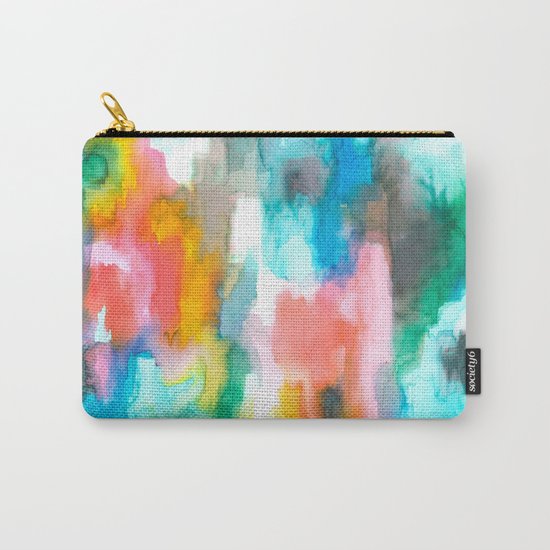 Paradise Watercolor Ikat Carry-All Pouch