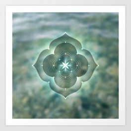 Living water | Sacred geometry Art Print