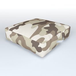 Sand Camouflage Brown And Beige Pattern Outdoor Floor Cushion