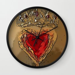 Crowned Heart Wall Clock