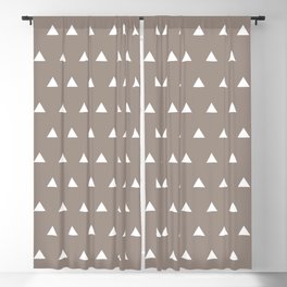 Brown triangles pattern Blackout Curtain