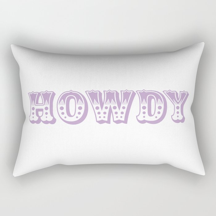 HOWDY Lavender Rectangular Pillow