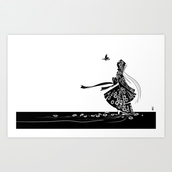 Daisy Girl Art Print