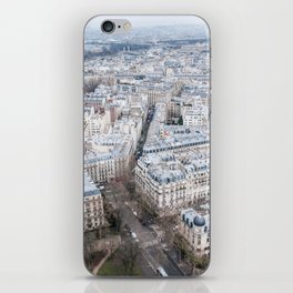Paris aerial view iPhone Skin