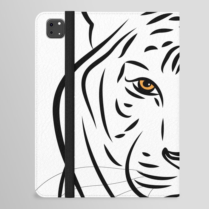 Hand-drawn portrait of a tiger head iPad Folio Case