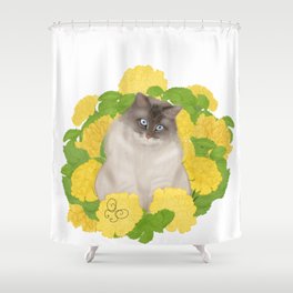 Yellow Carnation Shower Curtain