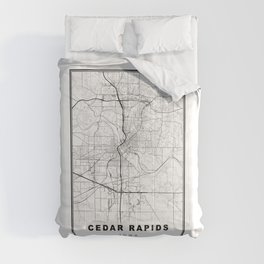 Cedar Rapids Map Comforter