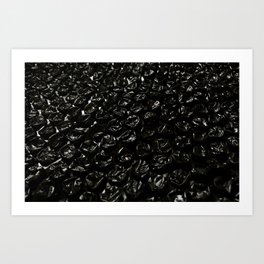 Black Bubbles Art Print