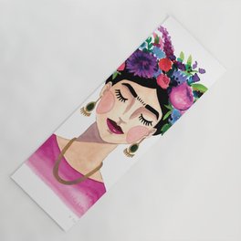 Floral Frida - Pink Yoga Mat