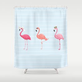 Fancy Flamingos Shower Curtain