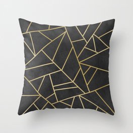 Art Deco - Black Throw Pillow