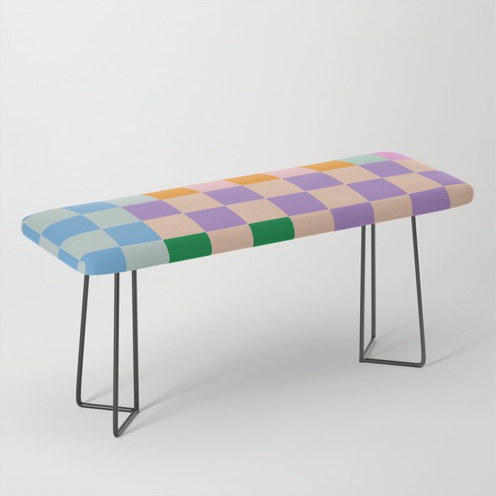 Checkerboard Collage Bench