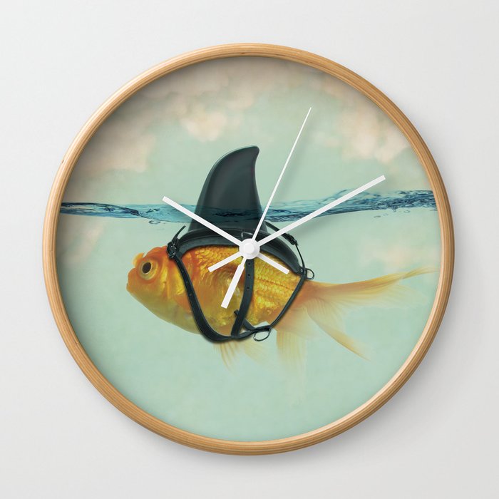Goldfish with a Shark Fin RM02 Wall Clock