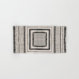Black & White Symmetrical Pattern #2 Hand & Bath Towel