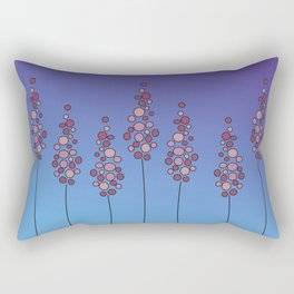 Flowers with Purple Background Rectangular Pillow
