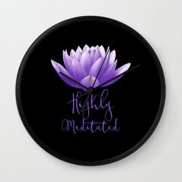 Lotus Flower Highly Meditated Relax Wall Clock