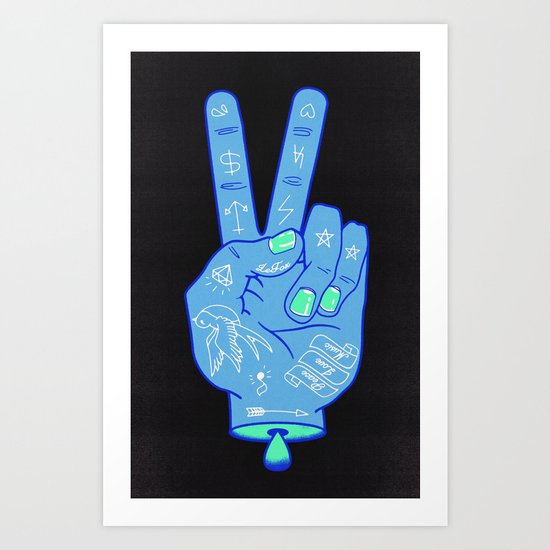 Peace, Love & Music Art Print