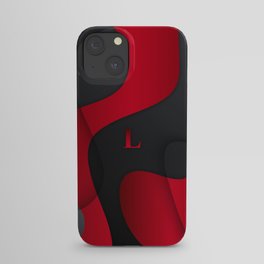 Personalized  L Letter on Red & Black Gradient, Awesome Gift Idea,  iPhone Case, Gift Geschenk iPhone-Hülle iPhone Case