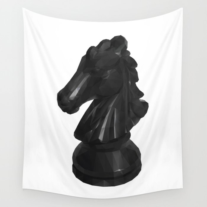 Knight Chess Piece polygon art Wall Tapestry