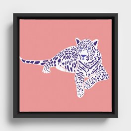 Jaguar - Pop pink Framed Canvas
