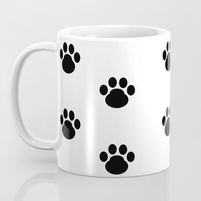  Puppy  Dog  Paw  Prints Coffee  Mug by decampstudios Society6