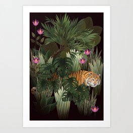 tropical tiger Art Print