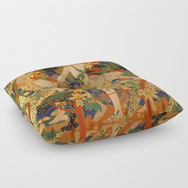 The Hunt, previously known as Diana and Her Nymphs, 1926 by Robert Burns Floor Pillow
