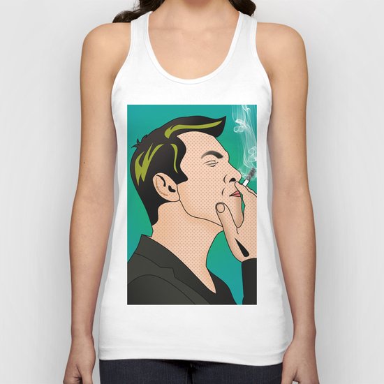 comics smocking man Unisex Tank Top