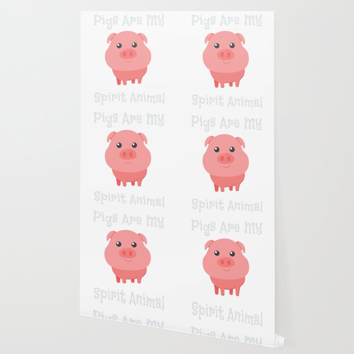 Pigs Are My Spirit Animal Cute Baby Pig Wallpaper By Theperfectpresents Society6