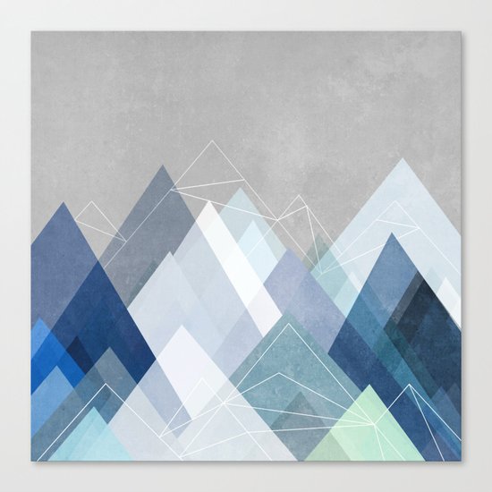 Graphic 107 X Blue Canvas Print