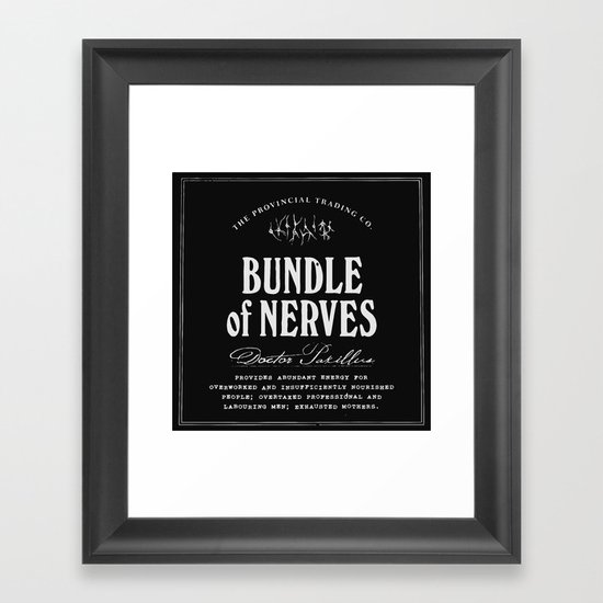 Bundle of Nerves Framed Art Print