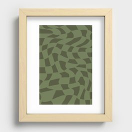 Checkers Gone Wild - Green Recessed Framed Print