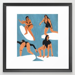 Surf Girls Framed Art Print