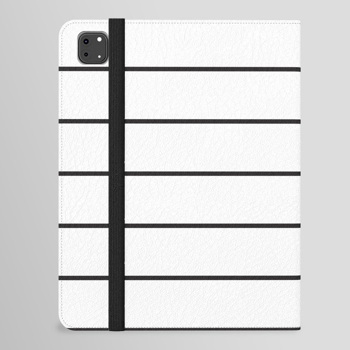Simple Stripe | Black on White iPad Folio Case