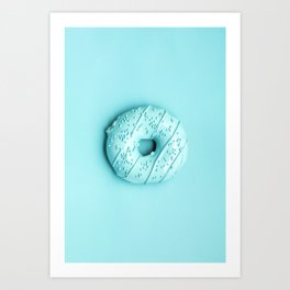 Delicious Blue Donut Art Print