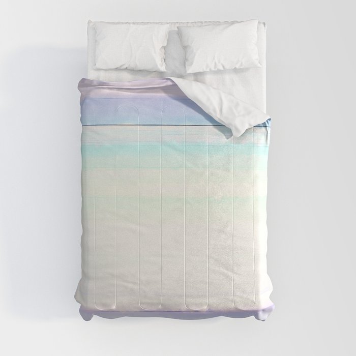 Soft watercolor stripes Comforter
