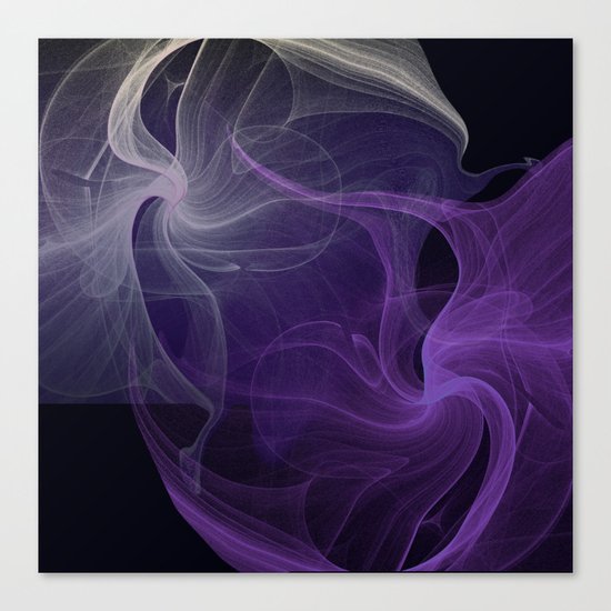 Fractal Abstract Dark Purple Canvas Print