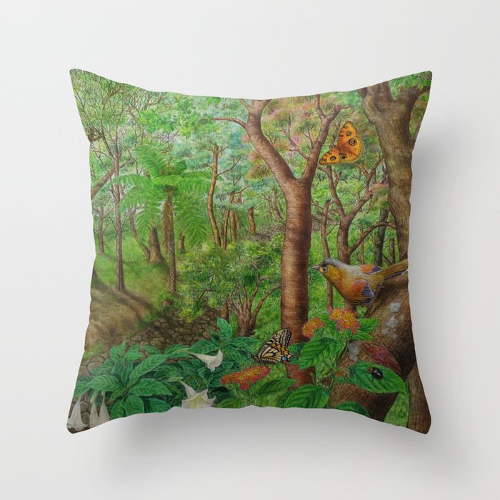 Beautiful forest Throw Pillow