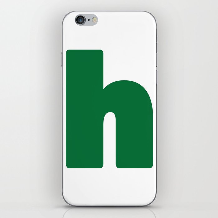 h (Olive & White Letter) iPhone Skin