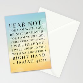 Isaiah 41:10 Bible Quote Stationery Card