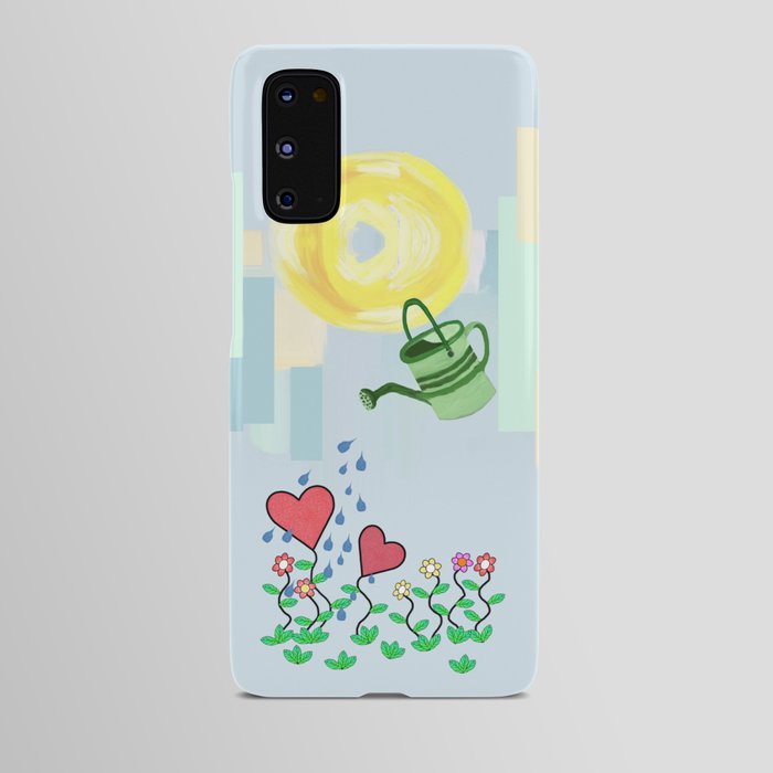 Watering heart flowers Android Case
