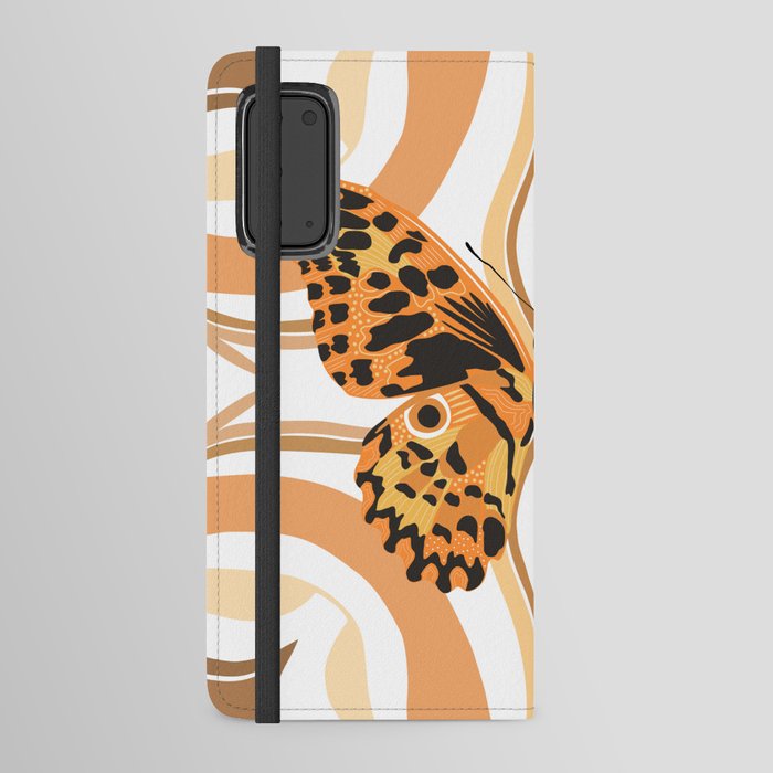 Butterfly - orange Android Wallet Case