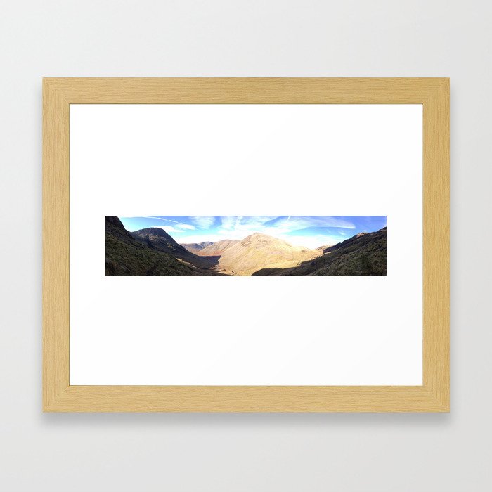 scafell Pike, Lake District. Panoramic Framed Art Print