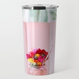 Blush Pink Summer Cocktail, Cafe Travel Mug