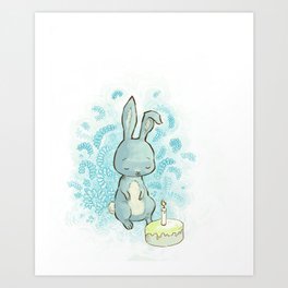 Bunny Birthday Art Print