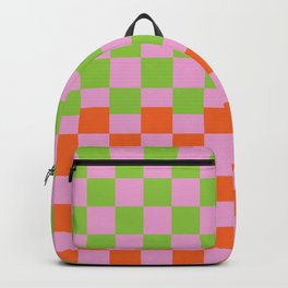 60s Colorful Groovy Checker Backpack