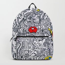 Pattern Doddle Hand Drawn  Black and White Colors Street Art Backpack